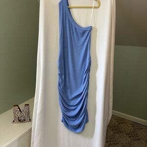 LA Made Fitted Blue One-Shoulder Dress size Large